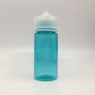 100 ml Şeffaf Yuvarlak E Sıvı Şişe Çocuklara Karşı Koruyucu Vuruşlu Kapak