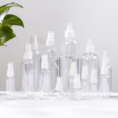 Çeşitli Günlük Kapasite için PET Plastik Sprey Şişeleri 10ml 15ml 30ml 50ml 60m 70ml 100ml 200ml 500ml