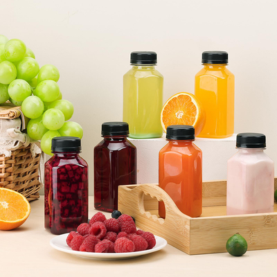 Modern Kare Yuvarlak Cam Süt Çay Şişeleri 120ml 250ml 500ml Kapasite