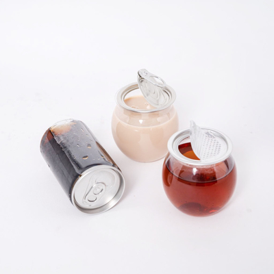 Sızıntı geçirmez yalıtımlı plastik süt çay şişeleri kare yuvarlak açık vida kapak 120ml 250ml 350ml 500ml