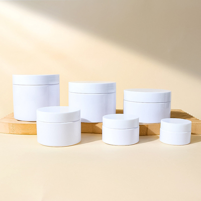 Kozmetik Paketleme PET Deri Bakım Kremi Kavanoz 30ml 60ml 100ml 150ml Siyah Plastik Kavanozlar