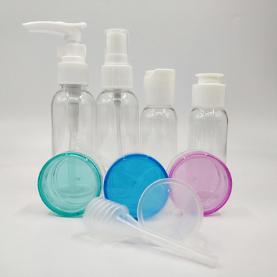Özel ekran baskı ve UV elektroplastralı kapağı olan çevre dostu plastik losyon şişeleri