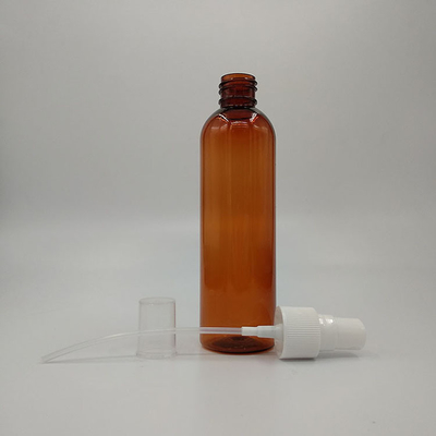 Paslanmaz çelik dağıtıcı yuvarlak PETG şişesi kozmetik pompası ile 118mm uzunluğunda