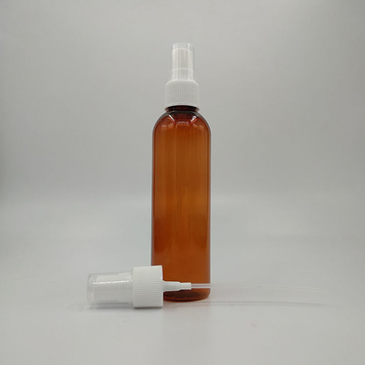 Paslanmaz çelik dağıtıcı yuvarlak PETG şişesi kozmetik pompası ile 118mm uzunluğunda