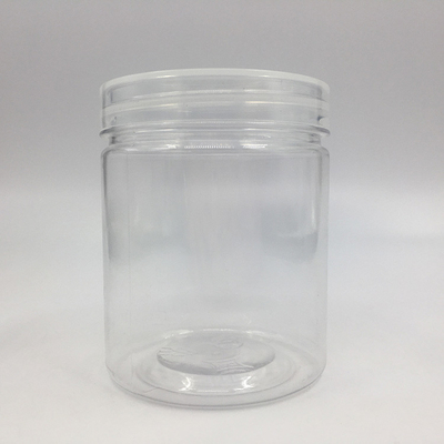 Baskılı logo ve kapağı seçenekleri ile özelleştirilebilir plastik kavanoz konteynerleri