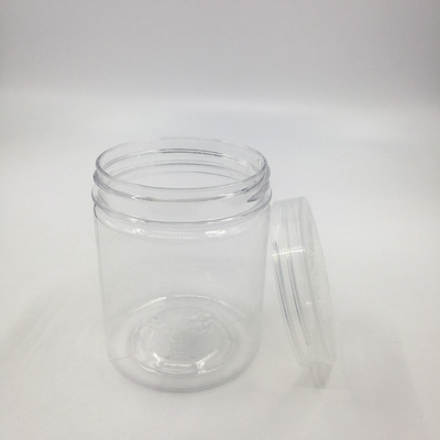Baskılı logo ve kapağı seçenekleri ile özelleştirilebilir plastik kavanoz konteynerleri