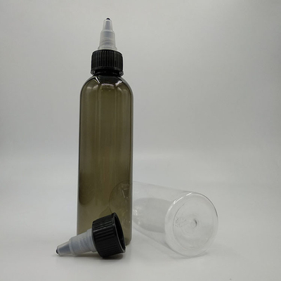 100 ml çocuk geçirmez kapağı olan şeffaf damlatıcı şişeler