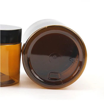PET plastik kavanoz 1oz 2oz 4oz 6oz 8oz 12oz 16oz Alüminyum kapağı olan açık geniş ağızlı plastik kavanozlar