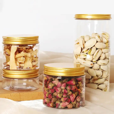 2oz 3oz 4oz 5oz 6oz 7oz 8oz Alüminyum kapağı olan plastik kavanozlar