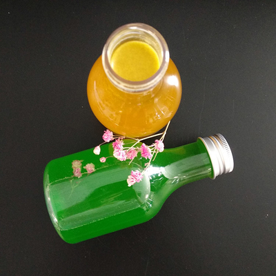 Kapaklarda vidaları olan kare / yuvarlak sızıntı geçirmez plastik süt çayı şişeleri