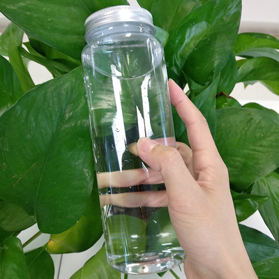 Tekrar kullanılabilir 1000ml Sızıntıya Karşı Keskin Plastik Boba Çay Şişesi Kapaklı vida ile