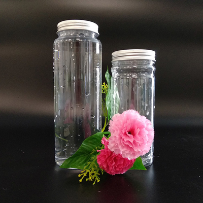 Tekrar kullanılabilir 1000ml Sızıntıya Karşı Keskin Plastik Boba Çay Şişesi Kapaklı vida ile