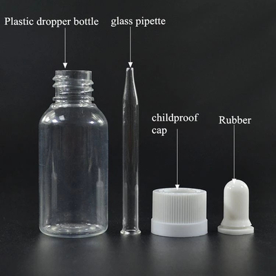 Özel Amber Screw Top Glass Dropper Şişeleri 10ml ile 120ml Kapasite
