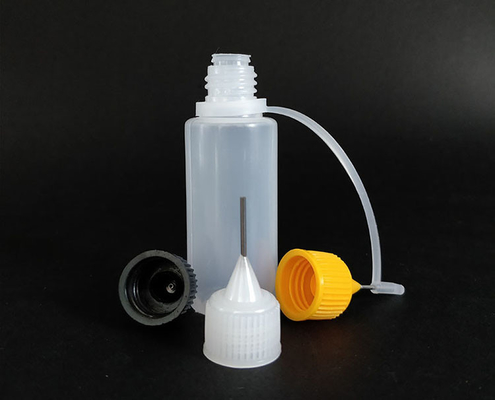10-120 ml açık cam damlatıcı şişeler, vida kapaklı siyah / şeffaf özel basılı