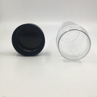 250 ml kare yuvarlak plastik süt çayı şişeleri kapaklarda vida ile