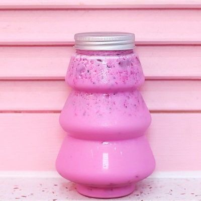 8oz 12oz 16oz yuvarlak meyve suyu plastik şişe içecek için paketleme vida kapaklı yeni boş pet şişe