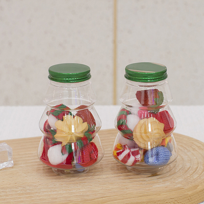 8oz 12oz 16oz yuvarlak meyve suyu plastik şişe içecek için paketleme vida kapaklı yeni boş pet şişe