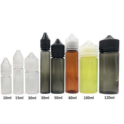 Ture Yuvarlak 10ml 15ml 30ml 60ml 80ml 100ml vida kapak Şeffaf E sıvı şişe