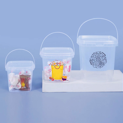Sızdırmaz, kapakları vidalı plastik süt çayı kavanozları