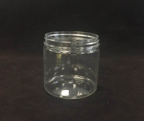 Krem depolamak için alüminyum kapaklı açık plastik kozmetik kavanozlar