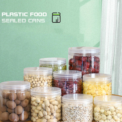 Üreticisi toptan boş şekerli fındıklar için plastik kavanoz kapaklı plastik kavanozlar