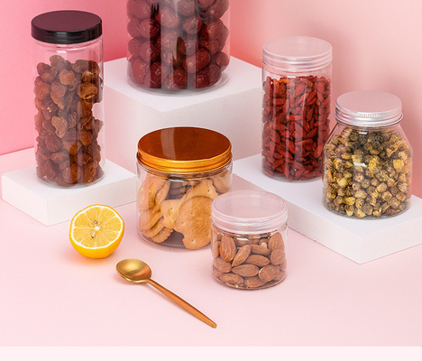 Gıda ambalajı Gıda depolama kapaklı 60ml 120ml 180ml 250ml 500ml 1000ml açık plastik kavanoz