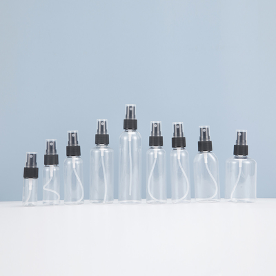 Çevre dostu Şeffaf PET Plastik Sprey Şişesi Gündelik 10ml 15ml 30ml 50ml 60m 70ml 100ml 200ml 500ml