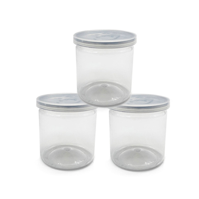 8 oz özelleştirilebilir plastik şeffaf depolama ve ambalaj kavanozları
