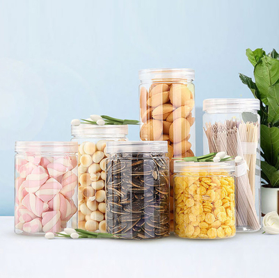 Sıvı ve krem depolama için folyo/basınç duyarlı mühürlü özelleştirilebilir plastik depolama kavanozları