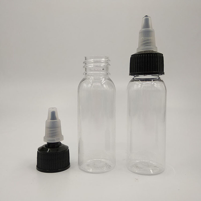 Özel yapılmış plastik vida üstü sıvı şişeler uygulayıcılarla
