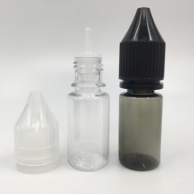 Renkli Özel Baskı 10 - 100ml Çocuklara Karşı Güvenli vida Kapak Şeffaf Yuvarlak E sıvı şişeleri