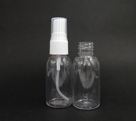 Klasik tasarımı olan 50 ml açık PET plastik sprey şişesi