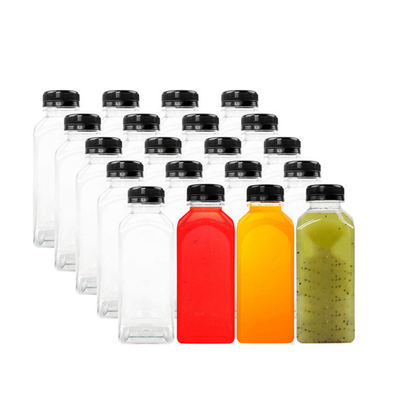 Kapaklı modern plastik süt çayı şişeleri
