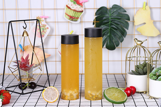 Çift Duvarlı Sızdırmaz Tek kullanımlık Plastik Kare Götürülebilir Süt Çay Şişesi