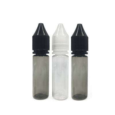 15 ml Şeffaf Çocuklara Karşı PET Plastik Şişe E Sıvısı İçin
