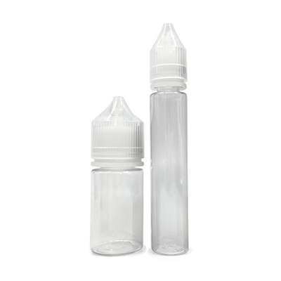 15 ml Şeffaf Çocuklara Karşı PET Plastik Şişe E Sıvısı İçin