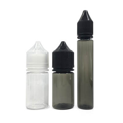 15 ml Şeffaf Çocuklara Karşı PET Plastik Şişe E Sıvısı İçin
