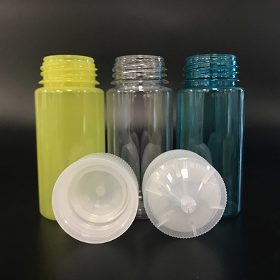 E sıvısı için metal vida kapaklı 100 ml açık PET plastik şişeler
