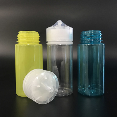 E sıvısı için metal vida kapaklı 100 ml açık PET plastik şişeler