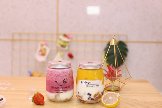 El ve samanlı çok yönlü kabarcık çay kavanozları