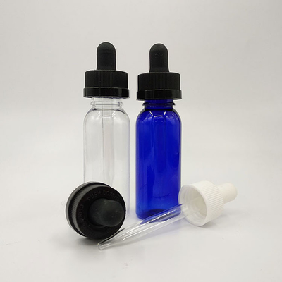 Yüzeyi pürüzsüz Essential Oil için özel basılı cam damlatıcı şişeler
