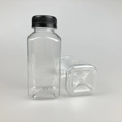 Sızdırmaz kare açık plastik süt çayı şişeleri dayanıklı sapları ile