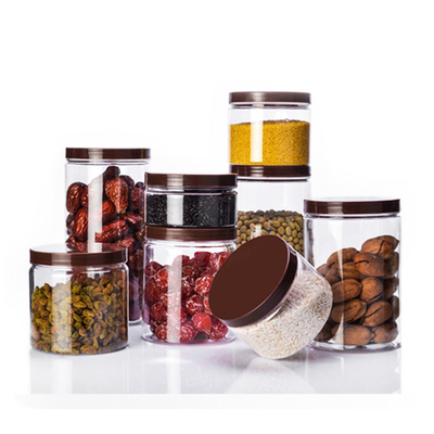 Özel baskı dekorasyonu ile plastik kozmetik kavanoz