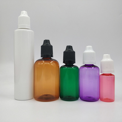 Kişisel Baskı 10ml 15ml 30ml 60ml 80ml 100ml sıvı için renkli şişeler