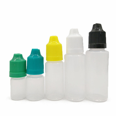 Çocuk geçirmez boyun tipi E sıvı şişesi özel logo ve sızıntı geçirmez tasarımı ile 10ml 15ml 30ml 60ml 80ml 100ml Kapasite
