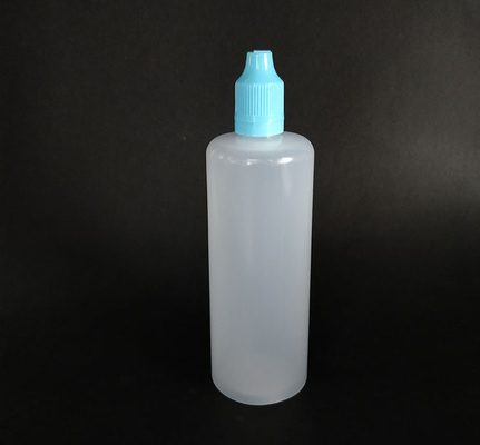 100ml Yuvarlak PET E Sıvı Şişe Vuruş Kapaklı Özel Logo Yazdırılmış