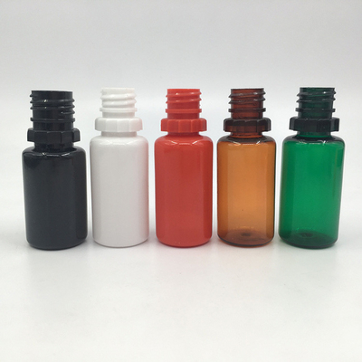 Depolama ve baskı için çocuk geçirmez kapağı olan 10-100ml PET E sıvı konteyneri
