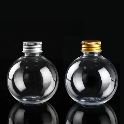 Modern kare yuvarlak tasarımı olan kristal açık plastik şişeler