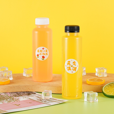 Yeni Tasarım Plastik Şişeler 250ml 350ml 500ml Meyve suyu Kapalı PET şişeler Meyve suyu için tek kullanımlık plastik şişeler stokta