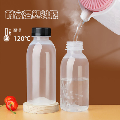Sızdırmaz Kare Yuvarlak Kapaklı Plastik Meyve Şişeleri